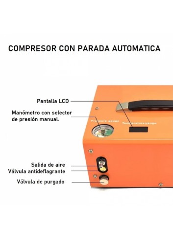 Compresor Digital con parada Automática para PCP 300 Bar.