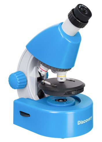 Microscopio Levenhuk ▷ Discovery Micro Gravity azul con libro