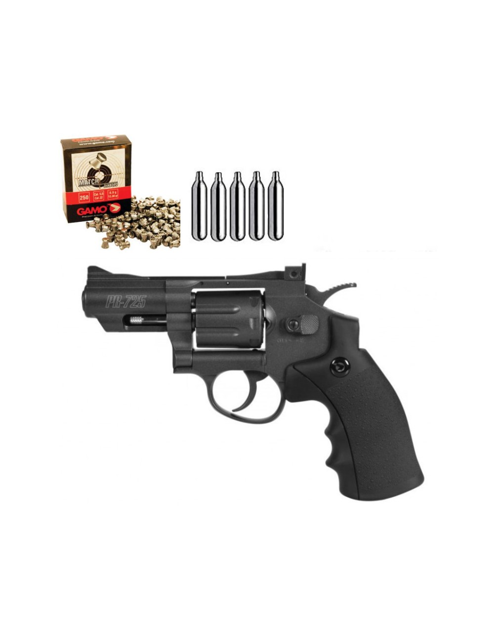 Revolver Gamo PR-725 - Revolver Compacto de Aire Comprimido C02
